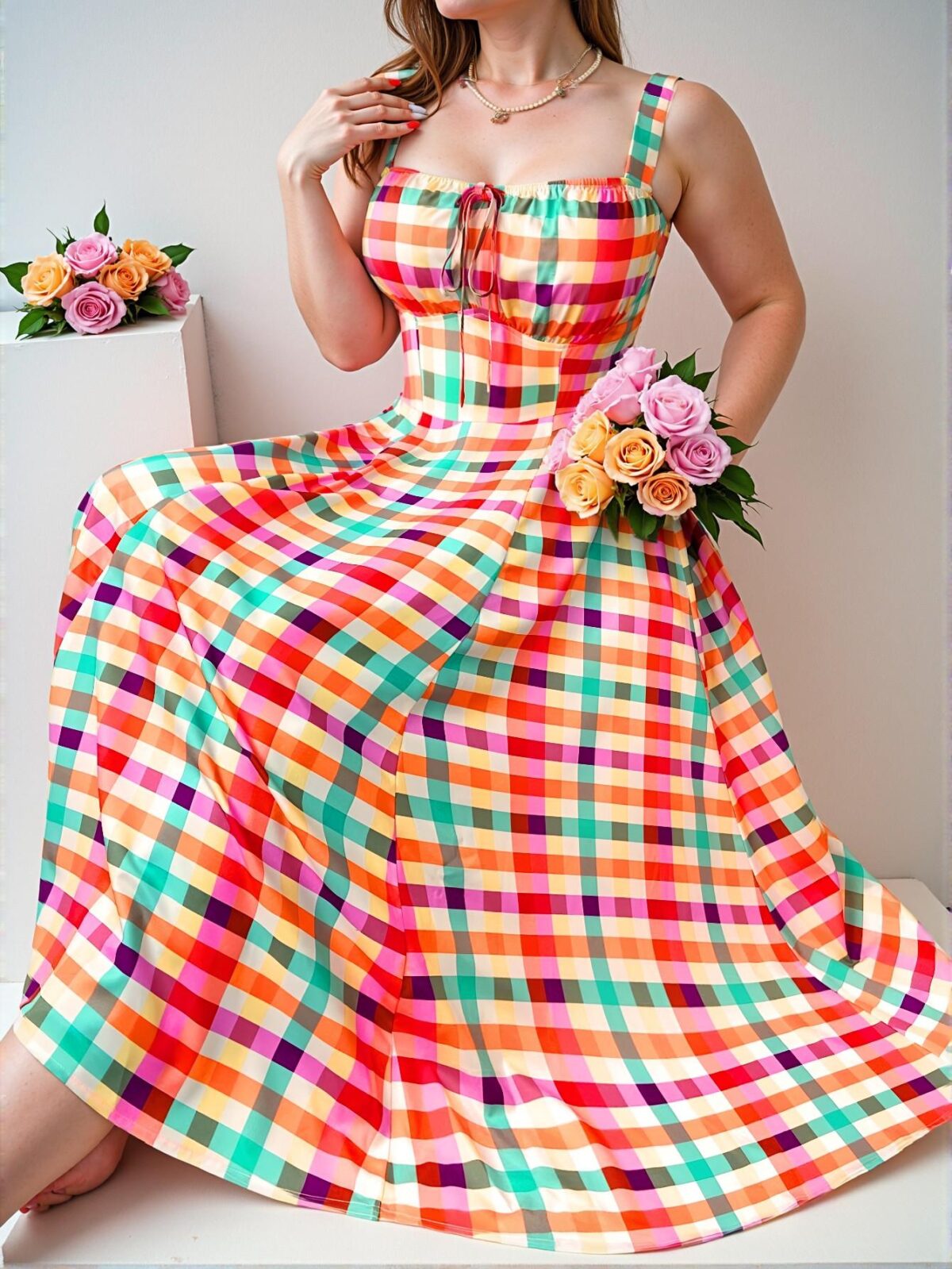 Elegant Multicolor Casual Cinched Waist Spaghetti Strap Dress Perfect for Summer Occasions and Celebrations "Chic, Classy and Trendy Fashion Style to Dress to Impress"