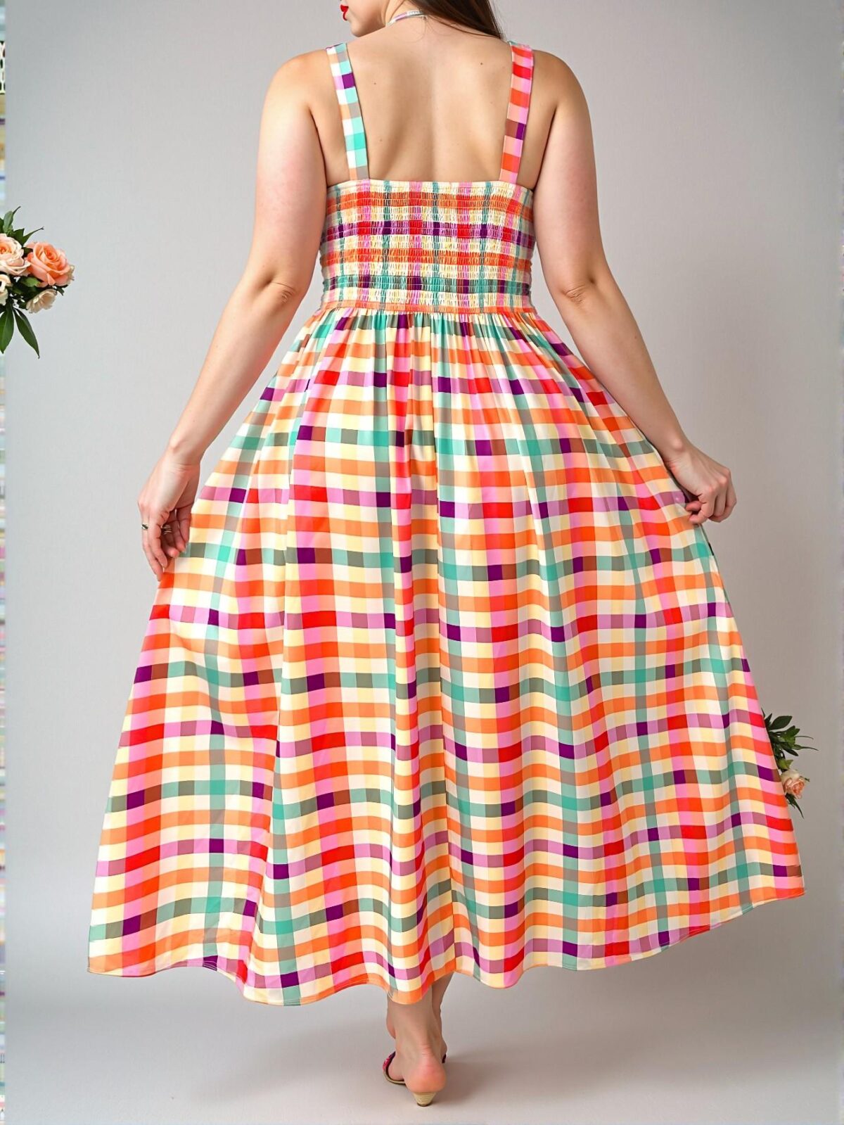 Elegant Multicolor Casual Cinched Waist Spaghetti Strap Dress Perfect for Summer Occasions and Celebrations "Chic, Classy and Trendy Fashion Style to Dress to Impress" - Image 2