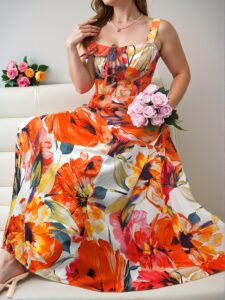 Elegant Multicolor Charming Boho Maxi Dress for Effortless Spring and Summer Style - Chic, Classy and Trendy Fashion Style to Dress to Impress