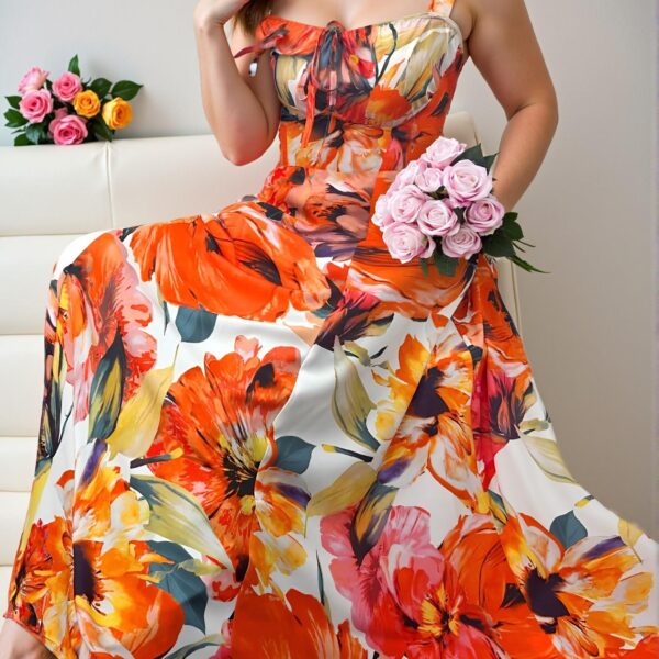Elegant Multicolor Charming Boho Maxi Dress for Effortless Spring and Summer Style - Chic, Classy and Trendy Fashion Style to Dress to Impress