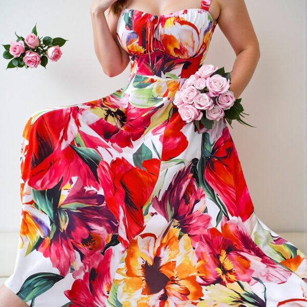 Elegant Multicolor Boho Maxi Dress for Plus Size Women for Spring and Summer - Chic, Classy and Trendy Fashion Style to Dress to Impress