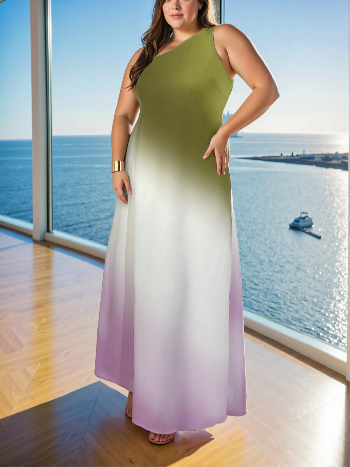 Elegant Multicolor Flared A-Line Maxi Dress for Chic Commutes, Vacations, and Romantic Dates - A Stylish Blend of Retro and Trendy Fashion to Dress to Impress - Image 3