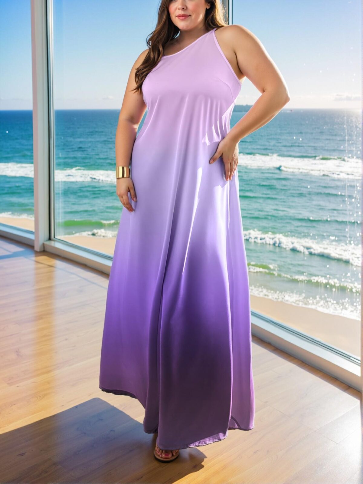 **Elegant Purple Asymmetric Shoulder Hollow Back A-Line Dress for Spring and Summer "Chic, Classy and Trendy Fashion Style to Dress to Impress"** - Image 3