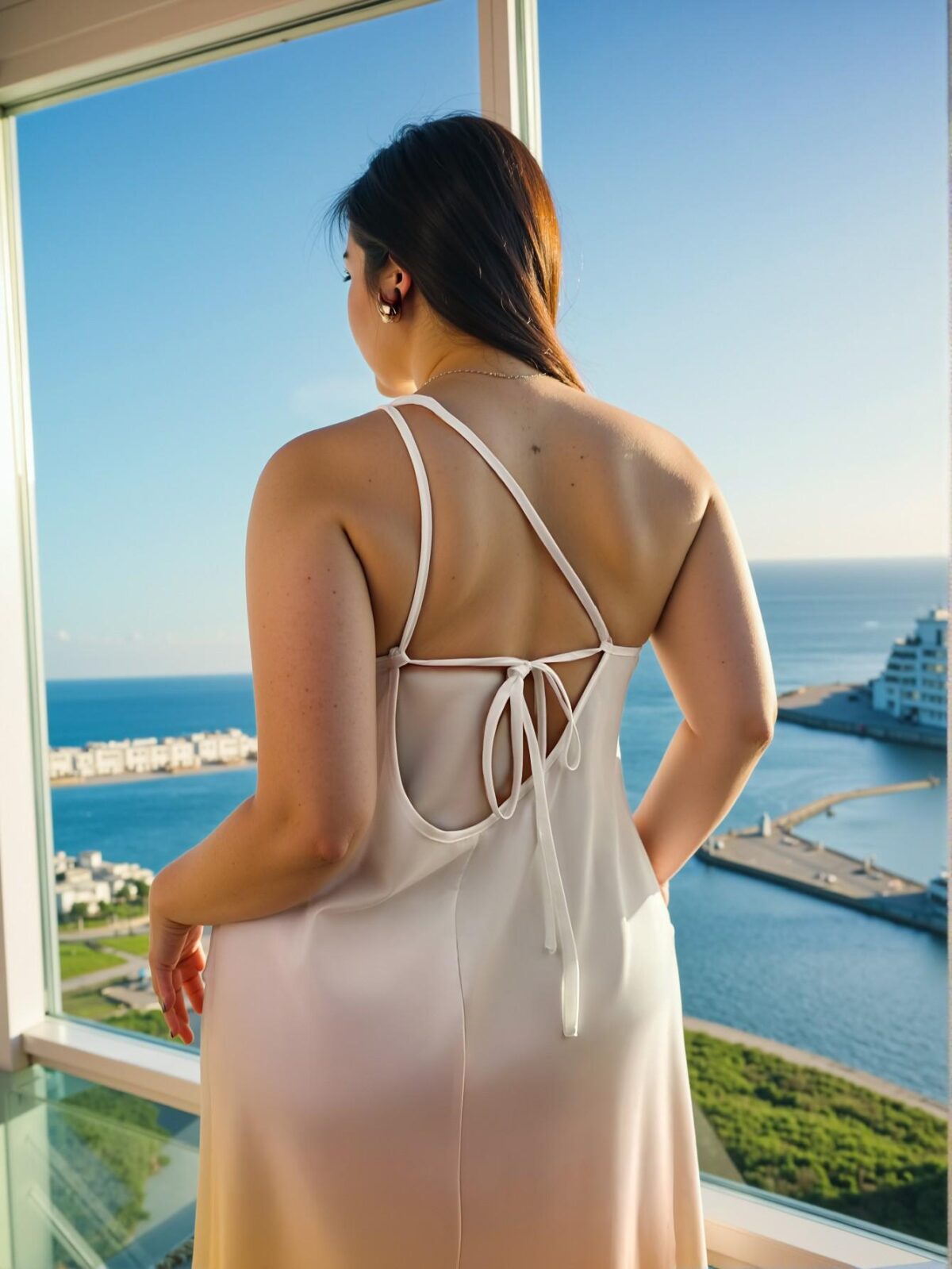 Elegant Yellow Retro Asymmetric Hollow Back A-Line Dress for Stylish Outings and Special Occasions - Chic, Classy and Trendy Fashion Style to Dress to Impress - Image 5