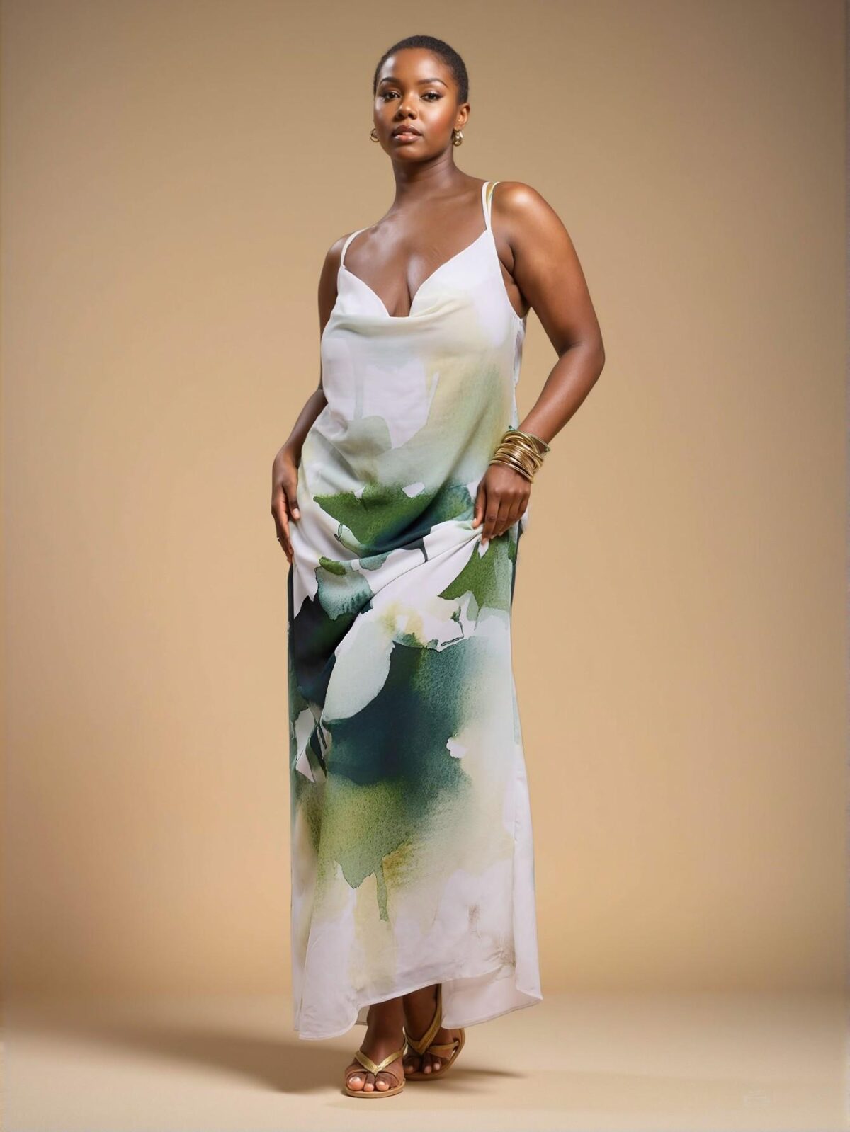 Elegant Multicolor Spaghetti Strap Floral Print Maxi Dress for Spring and Summer Vacations with a Sexy Backless Design – Chic, Classy and Trendy Fashion Style to Dress to Impress