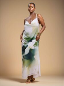 Elegant Multicolor Spaghetti Strap Floral Print Maxi Dress for Spring and Summer Vacations with a Sexy Backless Design – Chic, Classy and Trendy Fashion Style to Dress to Impress