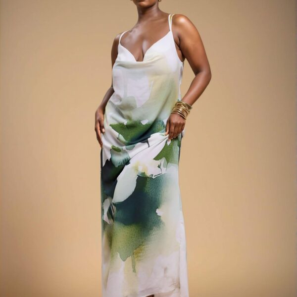 Elegant Multicolor Spaghetti Strap Floral Print Maxi Dress for Spring and Summer Vacations with a Sexy Backless Design – Chic, Classy and Trendy Fashion Style to Dress to Impress
