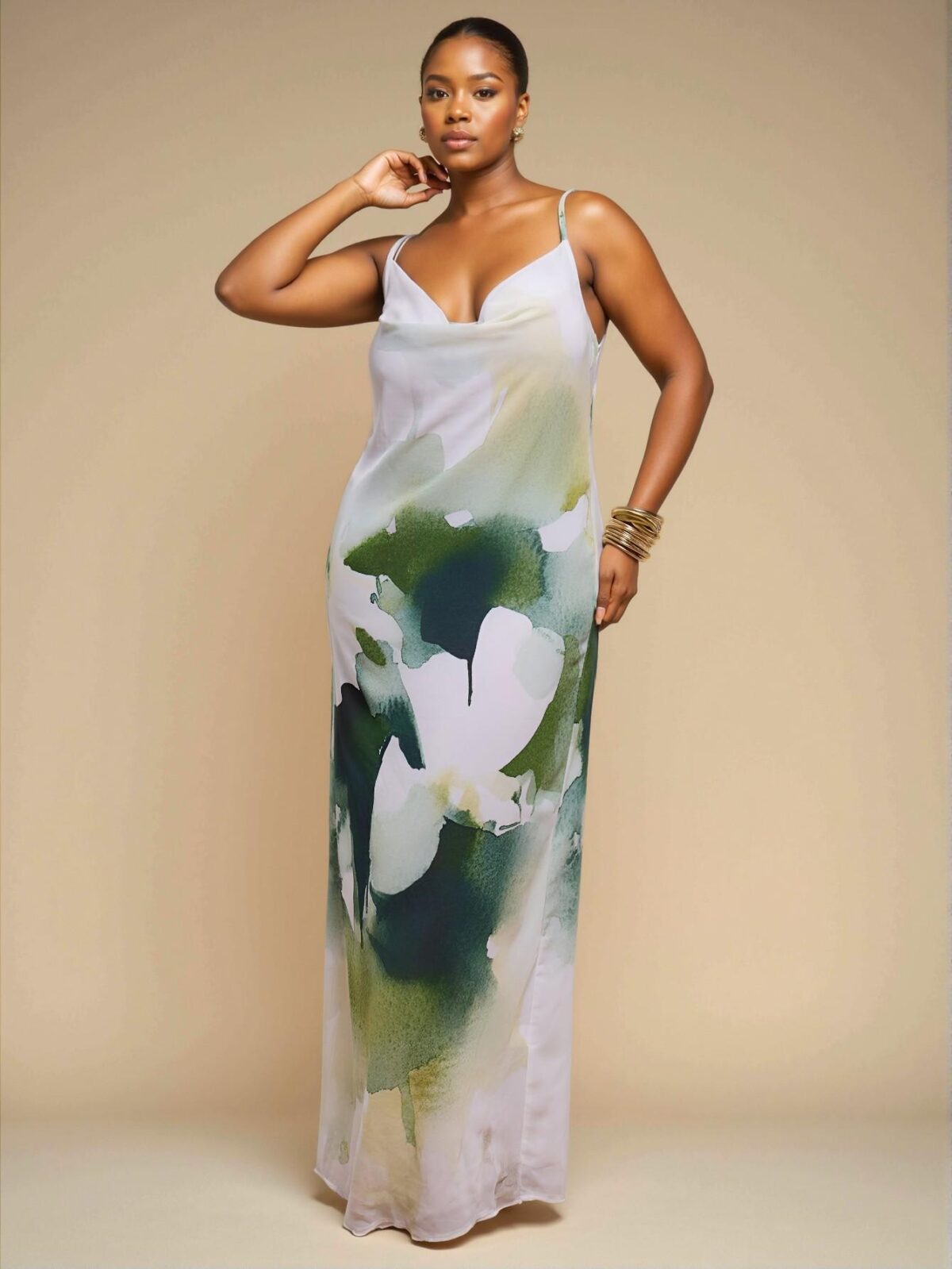 Elegant Multicolor Spaghetti Strap Floral Print Maxi Dress for Spring and Summer Vacations with a Sexy Backless Design – Chic, Classy and Trendy Fashion Style to Dress to Impress - Image 4